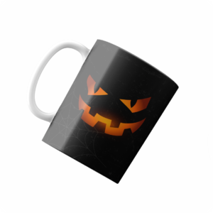 Caneca -Halloween Abóboras - Preta
