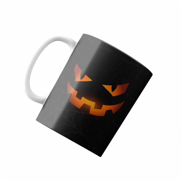 Caneca -Halloween Abóboras - Preta