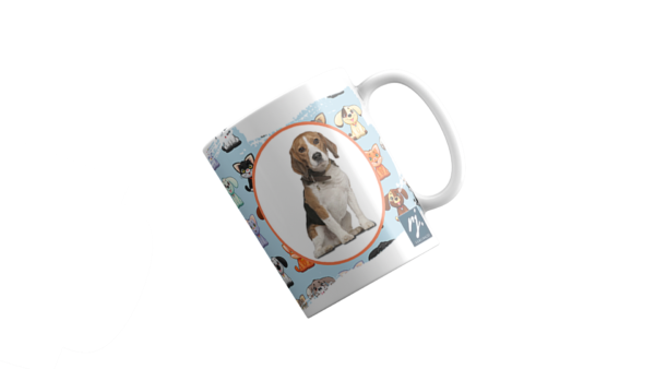 Caneca Pet - Cachorro Beagle Azul